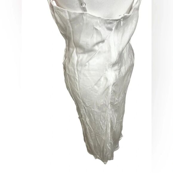 Bardot Slip Dress In Oyster large slit in front adjustable straps maxi - Picture 10 of 13